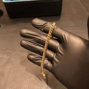 Gold 6mm Cuban Bracelet 8in Brand New